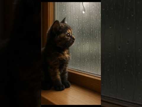 Kittens React to Rain!#ai #aishorts #cute #shortsfeed #trending #funny #shorts #serotonin #cat