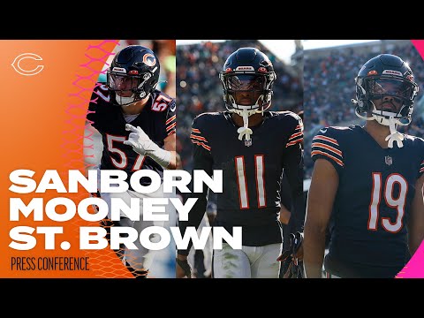 Mooney, Sanborn and St. Brown talk matchup with Lions | Chicago Bears video clip
