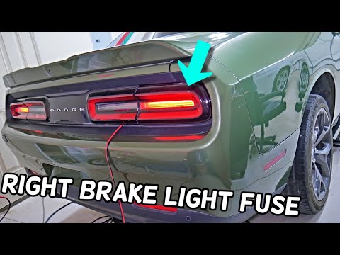DODGE CHALLENGER REAR RIGHT STOP LIGHT BRAKE LIGHT FUSE LOCATION REPLACEMENT