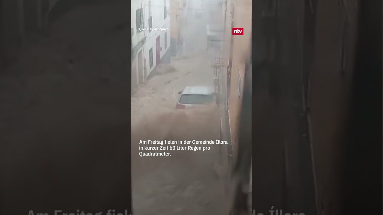 Braune Fluten schießen durch Straßen in Andalusien | ntv