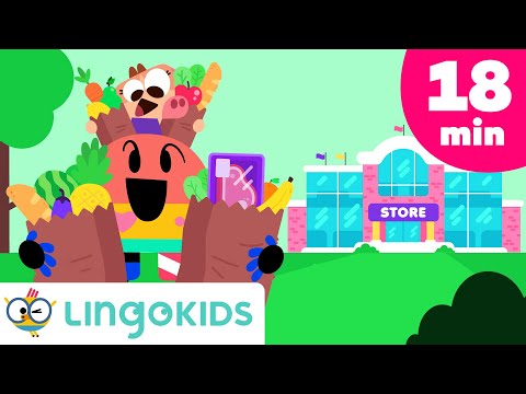 GROCERY STORE SONG 🛒 🎶+ More Songs for kids | Lingokids