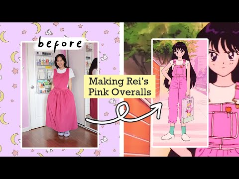 Transforming A Dress Into Rei's Pink Overalls from Sailor Moon!
