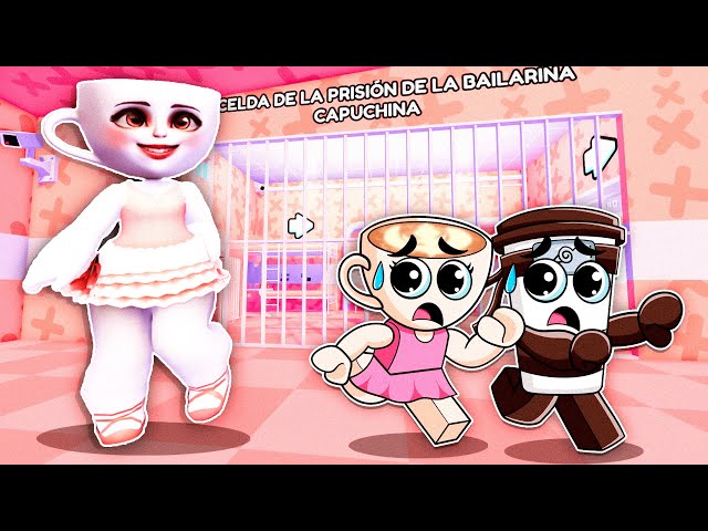 ESCAPA de la PRISION de BALLERINA CAPUCHINA en Roblox! ☕😱