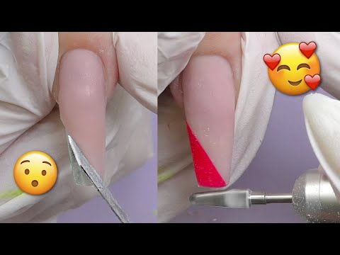 Cut Out Nail Design with Pantone Modelones Acrylic Powders on Tips | Beginner Friendly