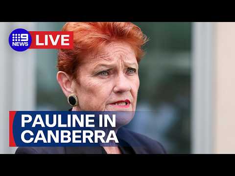 #LIVE: Pauline Hanson adresses the media in Canberra