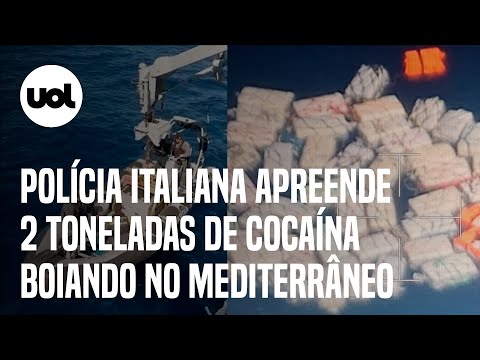 Polícia italiana apreende cocaína avaliada em R$ 2,1 bilhões boiando no Mediterrâneo