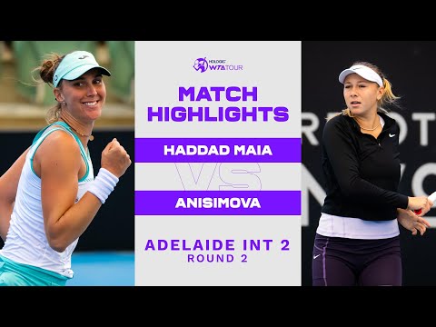 Beatriz Haddad Maia vs. Amanda Anisimova | 2023 Adelaide International 2 | WTA Match Highlights