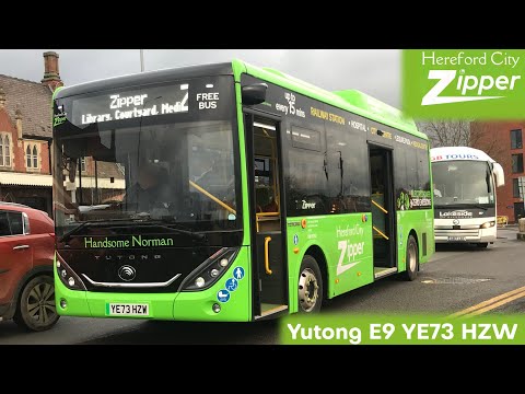 Hereford City Zipper (Yeomans Travel) Yutong E9 YE73HZW, Hereford - 27/11/2023