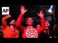 Canadas Mark Carney dances as he celebrates election result