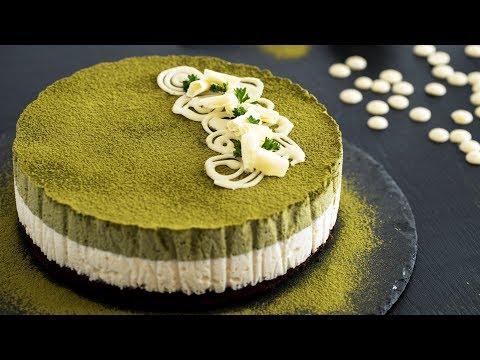 Matcha White Chocolate Mousse Cake Recipe - 4k video