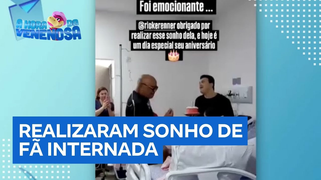 Rick e Renner visitam hospital e realizam sonho de fã internada com câncer