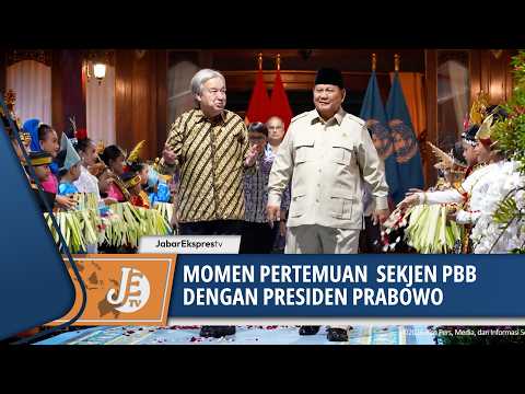 MOMEN HANGAT KUNJUNGAN SEKJEN PBB: DISAMBUT ANAK-ANAK BERPAKAIAN ADAT DI KEDIAMAN PRESIDEN PRABOWO