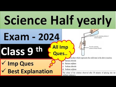 class 9th half yearly exam | class 9 science half yearly question paper 2023 english medium