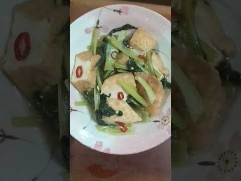 小松菜と厚揚げのピリッと煮浸ししました