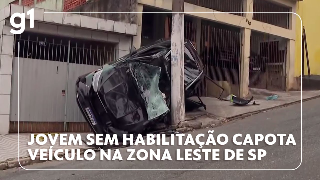 Jovem sem habilitação capota veículo na Zona Leste de SP g1