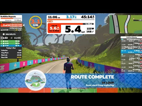 First Deeper Dive into Zwift Running Dec 7 2019