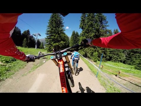 Claudio Caluoris DH Mountain Bike Course Preview POV in Switzerland
