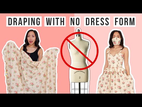 DRAPING WITHOUT A MANNEQUIN | Recycled Bedsheet Dress