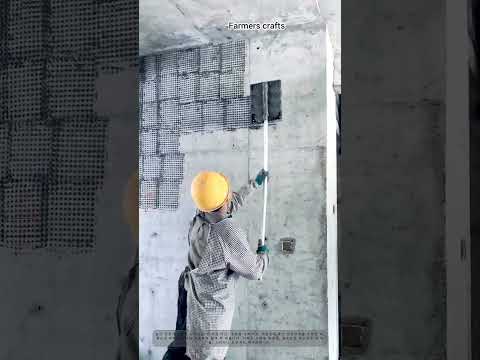 높은 구조 천장의 시멘트 모르타르와 석고 마감을 매끄럽게 <strong>하는</strong> 가장 <strong>쉬운</strong> 방법 — 높은 벽과 천장 표면의 석고 마감, 모르타르 평탄화 및 마감에 대한 단계별 가이드