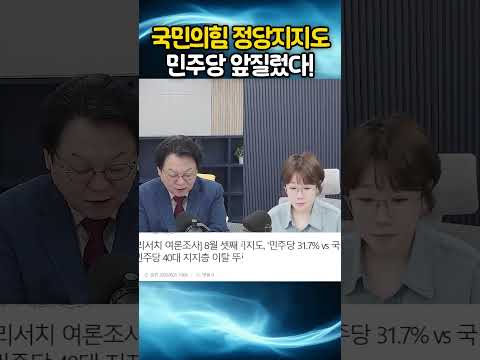 <strong>국민의힘</strong> 정당지지도, 민주당 앞질렀다!