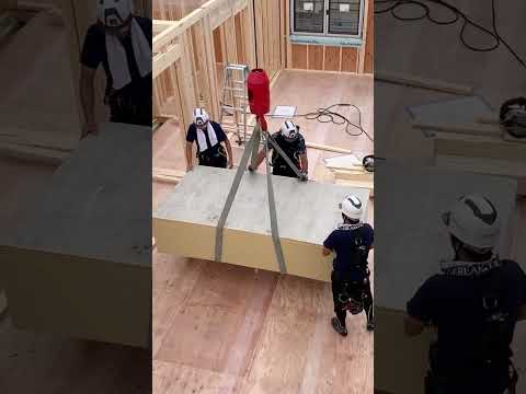 One-day framing of a highly airtight and highly insulated custom house in Yahaba Town, Prefecture