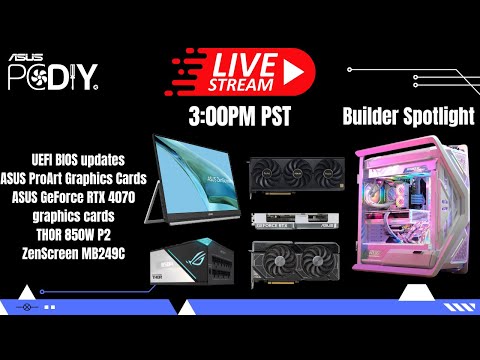PCDIY Show #86 - ProArt Graphics Cards, RTX 4070 graphics cards, ZenScreen MB249C, ROG THOR 850W P2