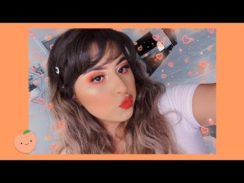 soft peach makeup tutorial 🍑