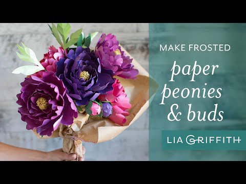 How To Make A Paper Peony With Frosted Paper