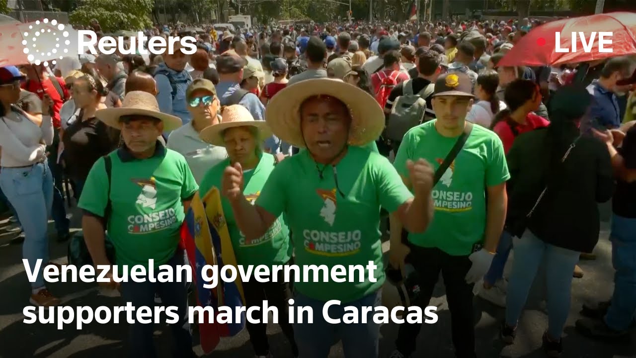 LIVE: Venezuelan government supporters march in Caracas