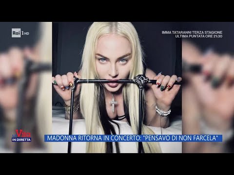 Madonna ritorna il concerto: "Pensavo di non farcela" - La Vita in diretta - 16/10/2023