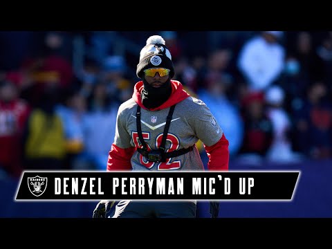 Denzel Perryman Catches Passes While Mic’d Up at 2022 Pro Bowl Practice | Raiders | NFL video clip