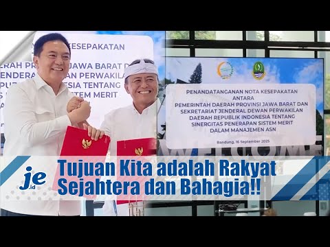 Penandatanganan Nota Kesepakatan Pemprov Jabar dengan DPRD RI