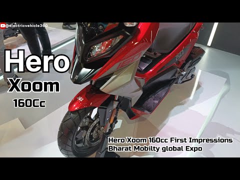 Hero Xoom 160cc Maxi Scooter walkaround and complete review at bharat mobility global expo #xoom
