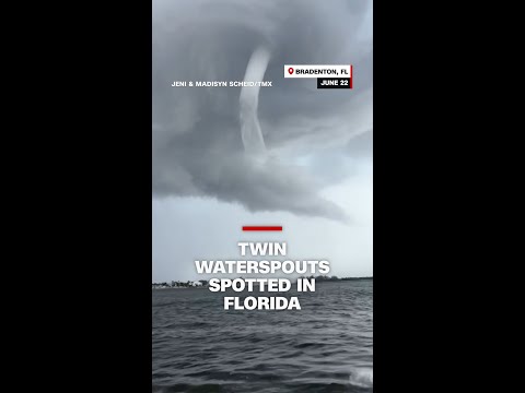 Twin waterspouts spotted in Florida