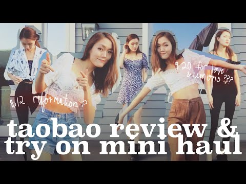 taobao haul review + try on ($22 for love & lemons??? $12 ref??)