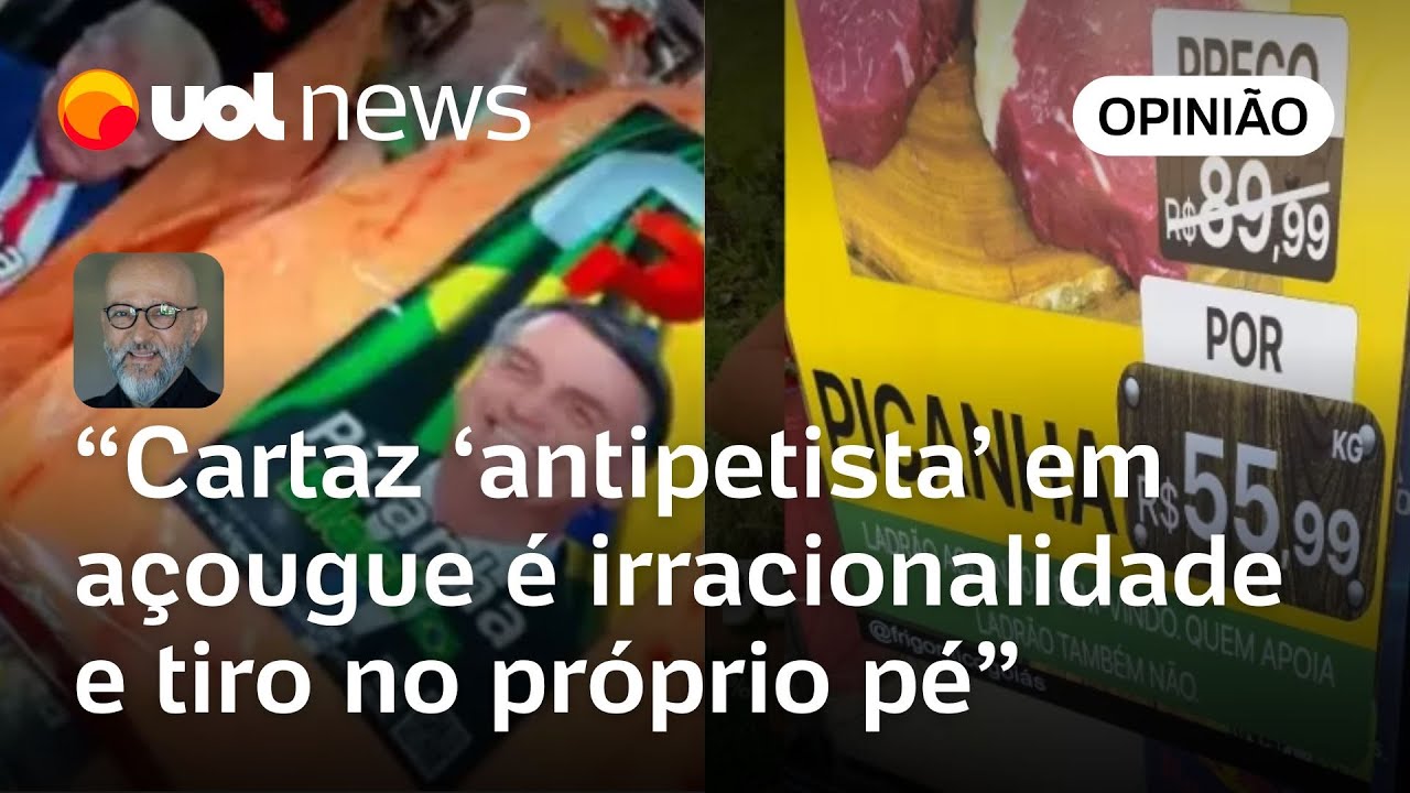 Açougue com foto de Bolsonaro em seus produtos é irracionalidade e tiro contra o próprio pé | Josias