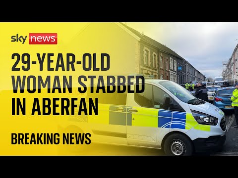 South Wales Police hold news briefing after manhunt for suspect who stabbed pregnant woman ends