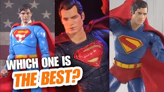 David Corenswet vs Henry Cavill vs Christopher Reeve! McFarlane DC Multiverse Superman Figure Review