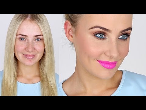 FIRST IMPRESSIONS: Neon Pink Lips, Blue Eyeliner, Bold Brows! | Lauren Curtis