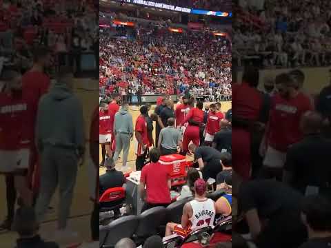 Tempers flared between Jimmy Butler and Udonis Haslem during a timeout against the Warriors video clip