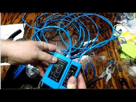 Installing RJ45 ends on Cat 6 & Cat 5e Data Cables & Test