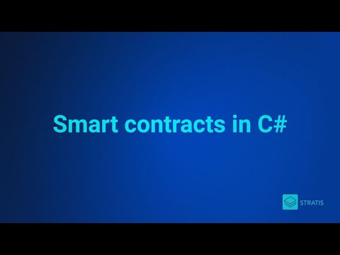 Stratis | Smart Contracts in C# alpha release