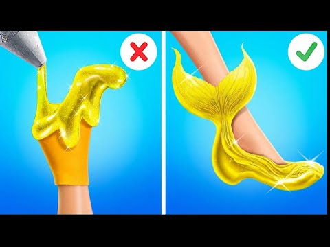 🧜‍♀️💙 Transformarea Mica Sirenă || Trucuri Amuzante și Idei Creative DIY