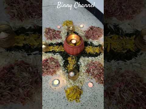 Diwali Rangoli decoration ideas #festival #flower rangoli