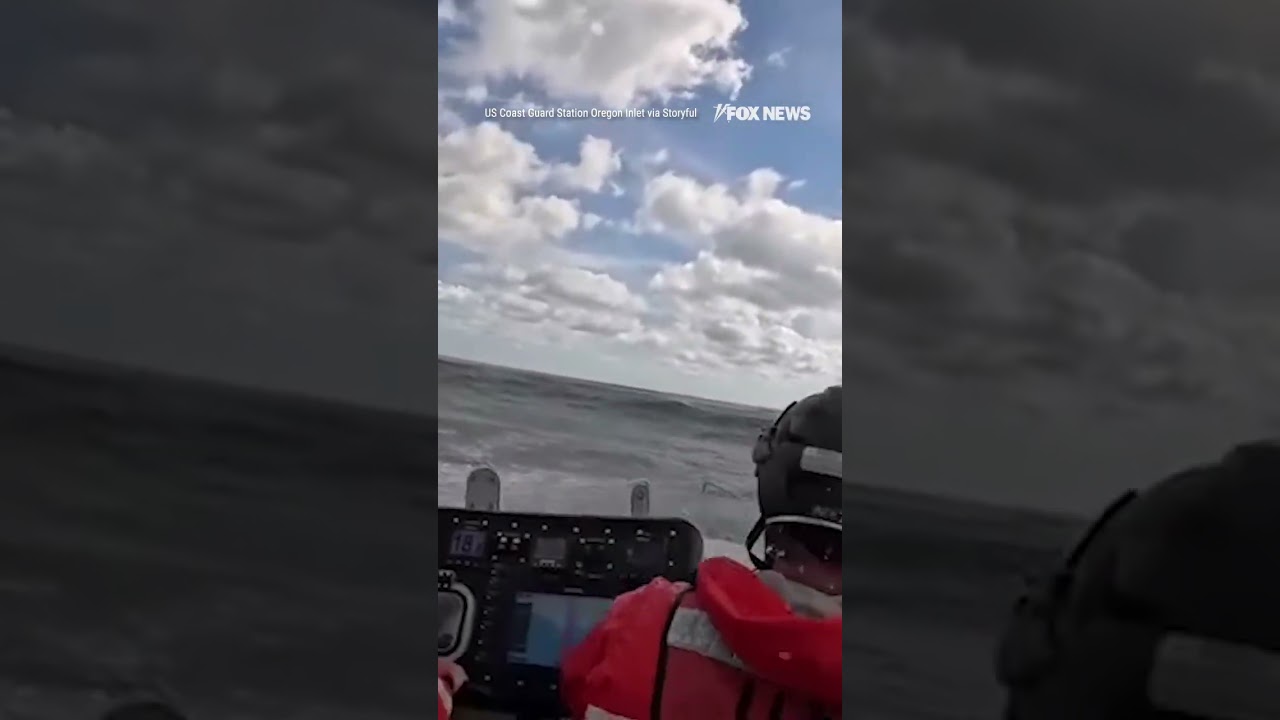 WATCH: Coast Guard fights massive waves after hurricane