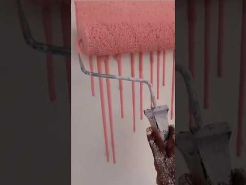 Pink Paint 🎨 Wall combination for bedroom #ytshorts #homedecor #wall