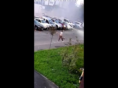 Woman narrowly escapes Russian drone strike near Kyiv