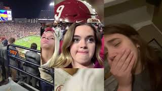 Alabama fans react to the final play of the 2021 Iron Bowl
