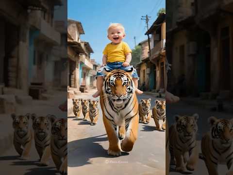 small baby rio and tiger heartouching story #shoerts #baby #animahal