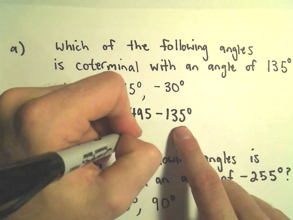 Coterminal Angles Example 1 YouTube
